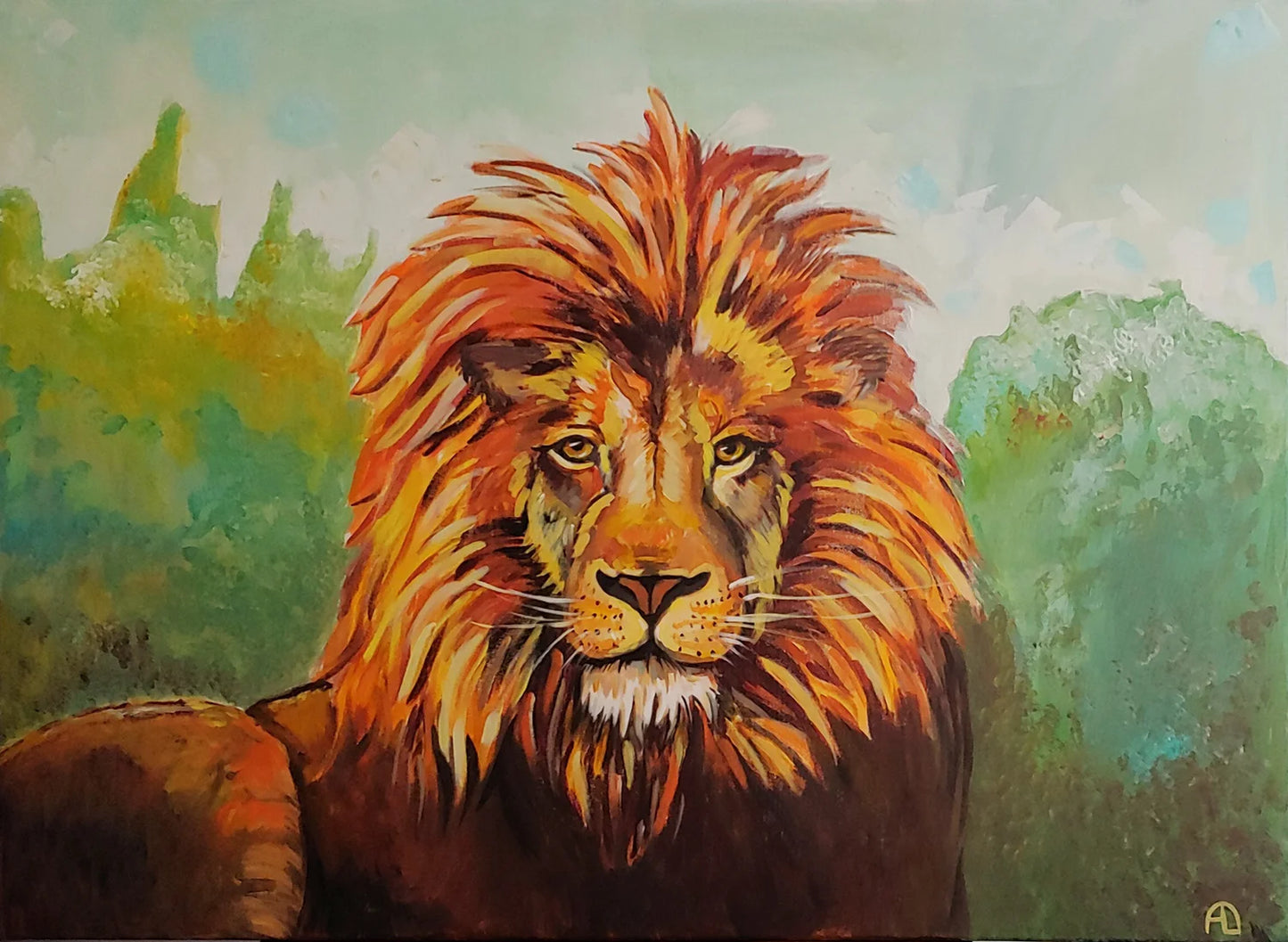 "Lion" Acrylic on canvas 30x36 inch