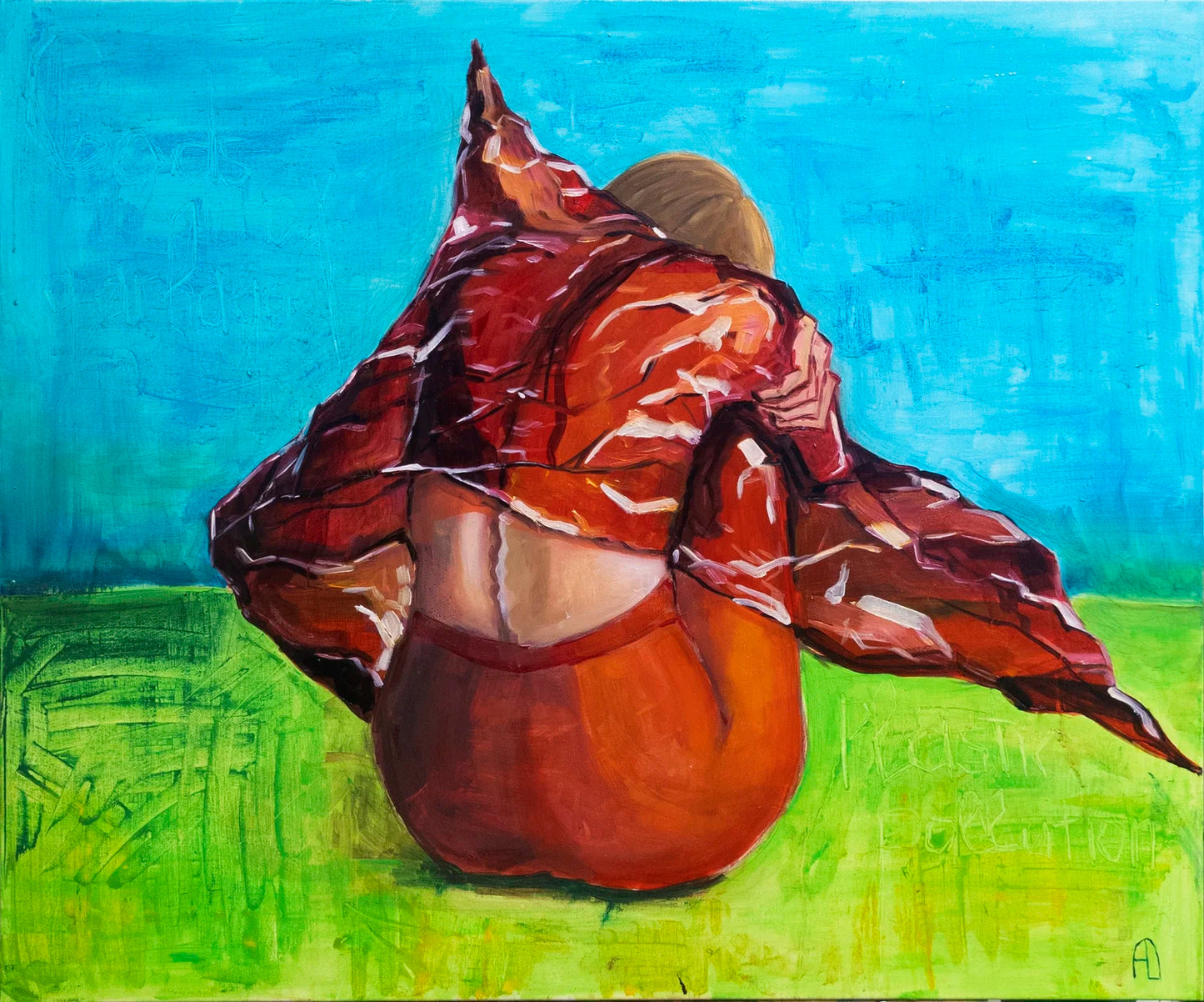 Plastic Pollution Oils on canvas 30x36 inch