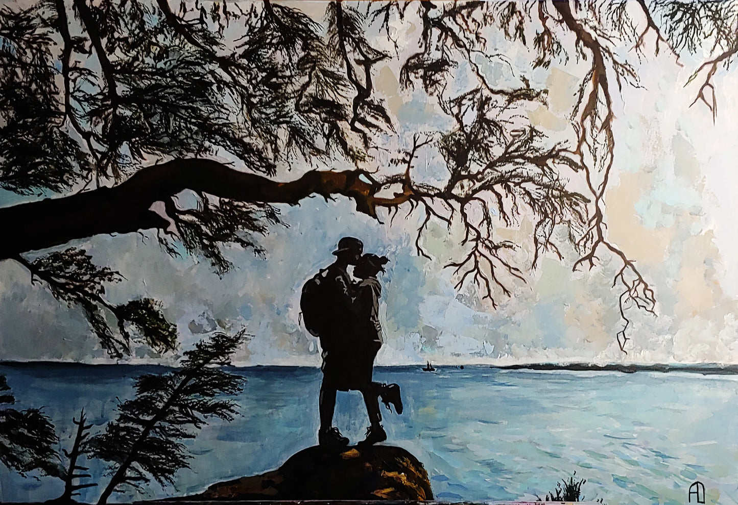 "Couple" Acrylic on canvas 24x36 inch